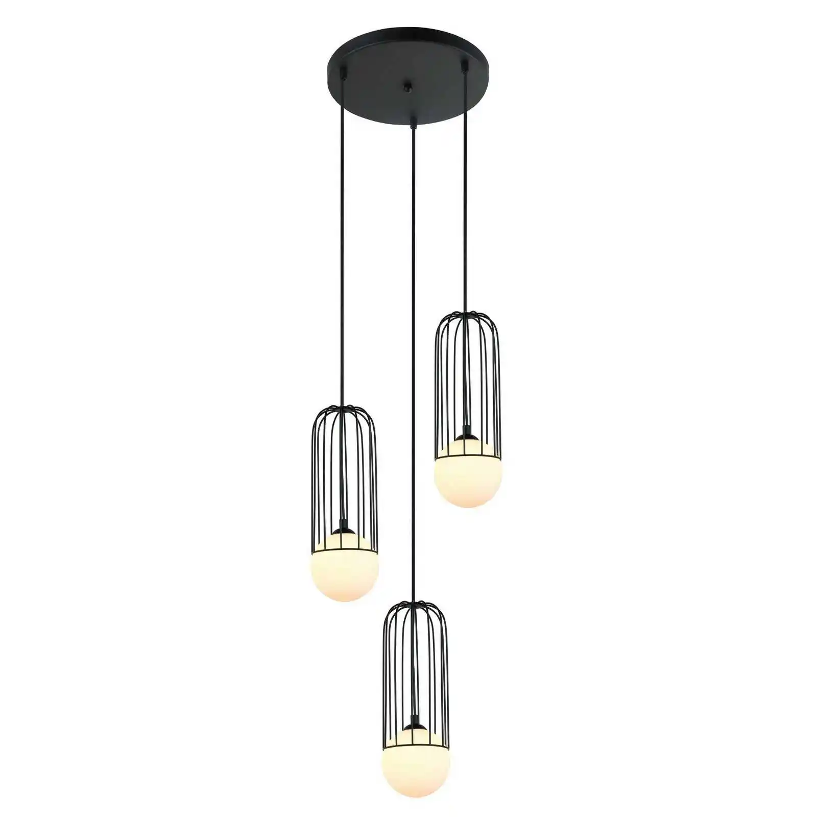 Italux Lampa loft wisząca Simon MDM-3938/3 BK