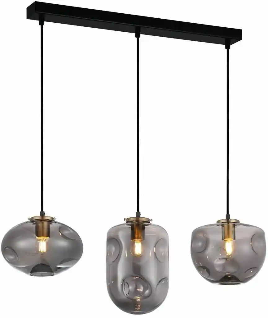 Italux Lampa nad stół wisząca nowoczesna HATELLA PND-112038-3-BRO+SG