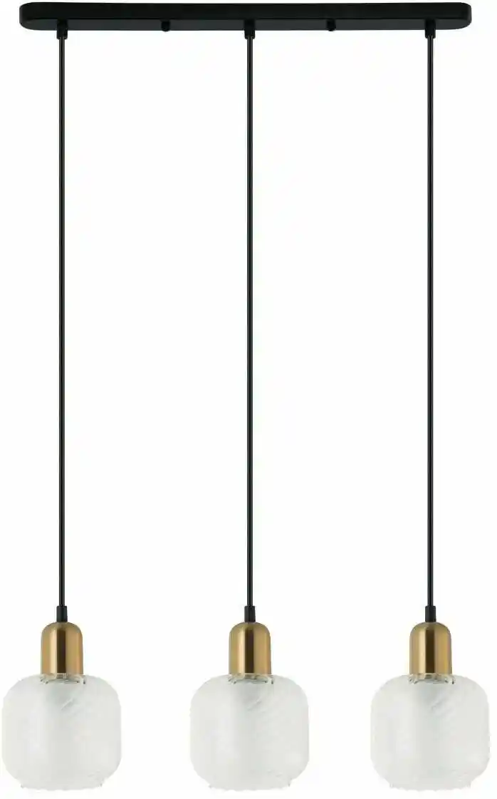 Italux Lampa nad stół wisząca nowoczesna LAMEZIA PND-67594-3-BRO+CL