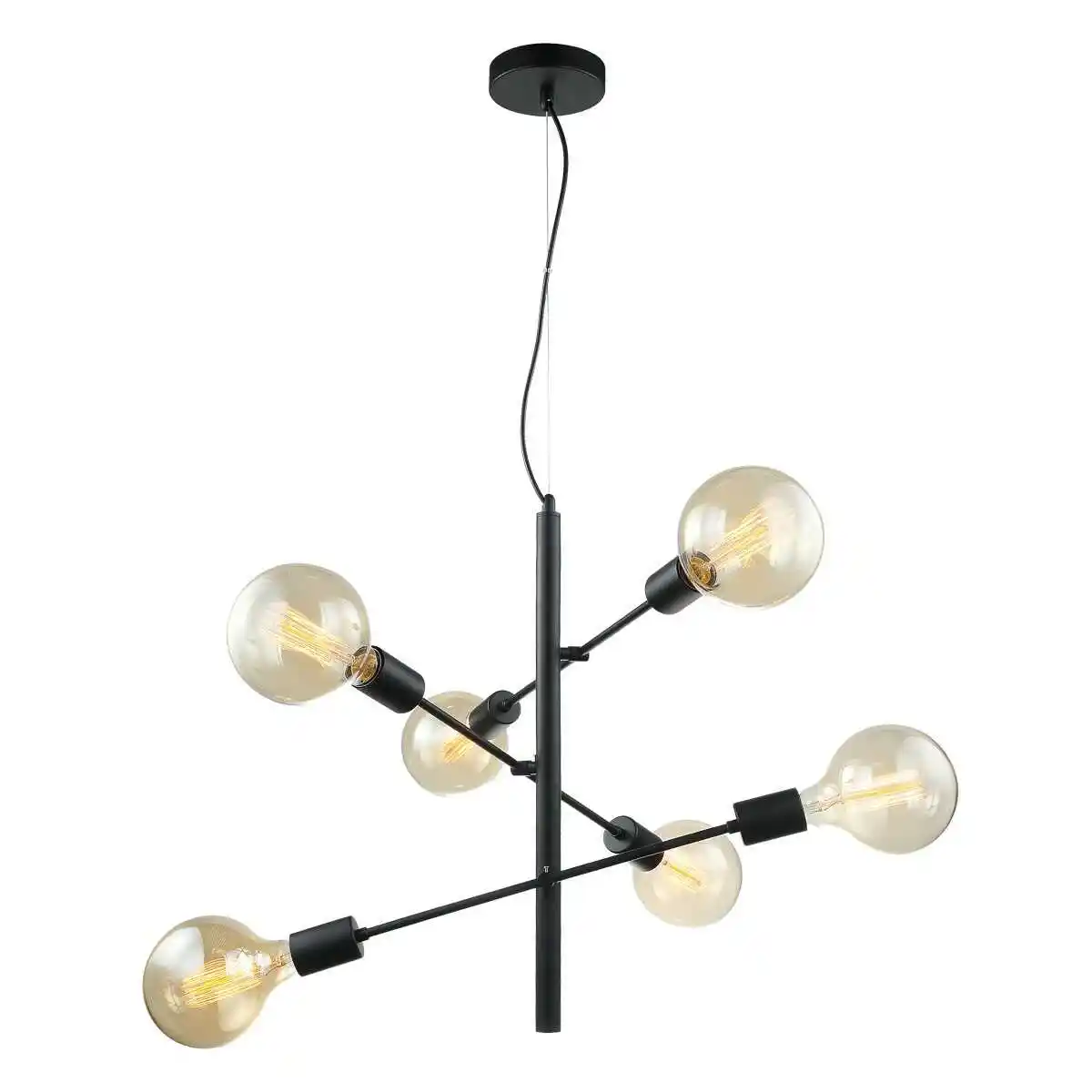 Italux Lampa stylowa wisząca MADALYN MDM3582/6 BK