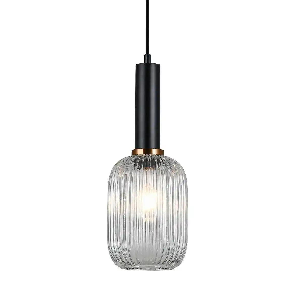 Italux Lampa wisząca nowoczesna ANTIOLA PND-5588-1M-BK+CL