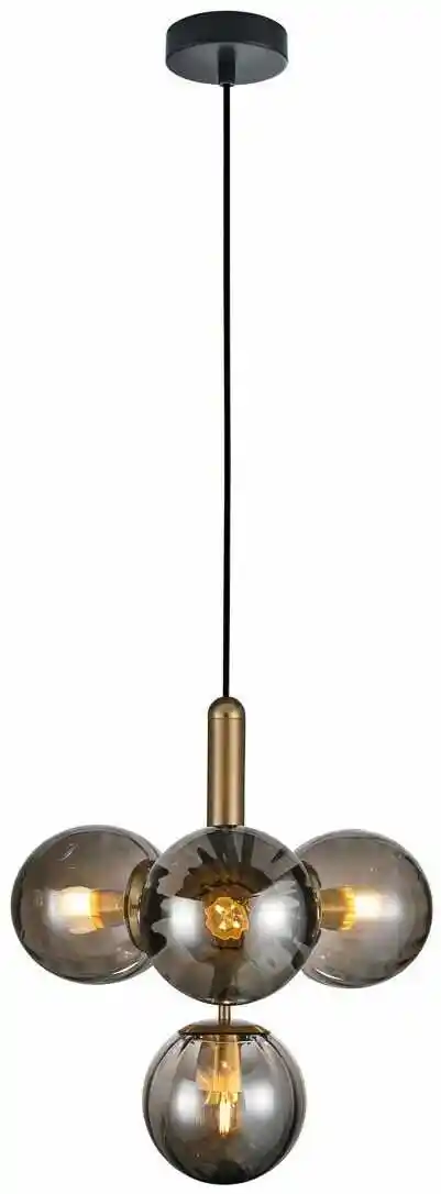 Italux Lampa wisząca nowoczesna Ravena PND-2324-4B BRO+SG mosiężny