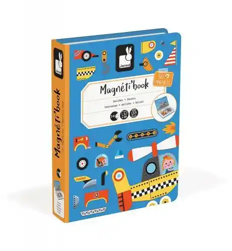 Janod Magnetyczna układanka Pojazdy Magnetibook