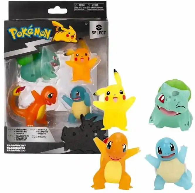 Jazwares Figurki Pokemon Battle Select / Pikachu, Bulbasaur, Squirtle, Charmander