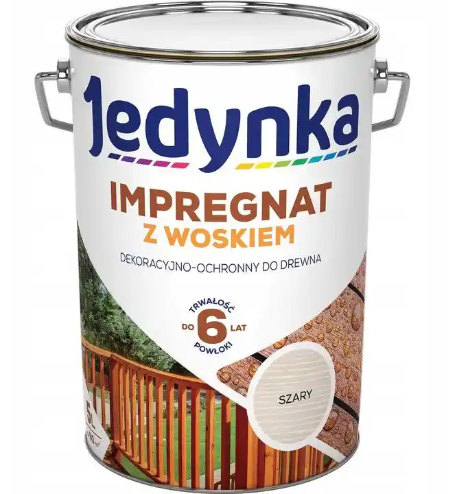 Jedynka Impregnat do Drewna z Woskiem Szary 10L