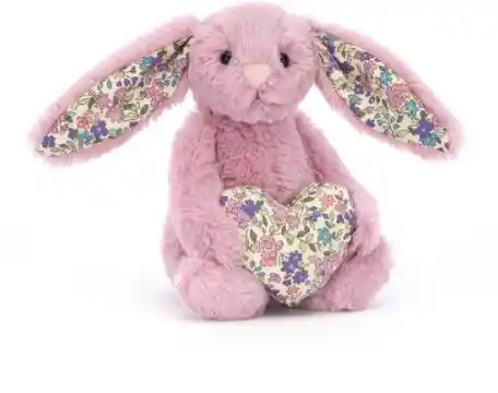 Jellycat Króliczek Kwieciste Uszy z Serduszkiem Różowy 15 cm