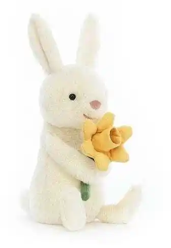 Jellycat Króliczek z Żonkilem Kremowy 18 cm