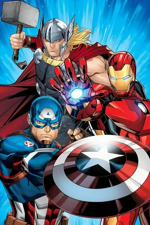 Jerry Fabrics Koc dziecięcy Avengers Heroes 02 100x150cm