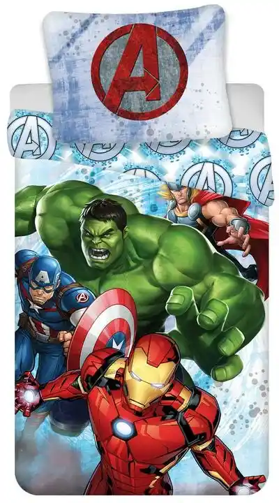 Jerry Fabrics Pościel bawełniana Avengers Heroes 140x200cm 70x90cm