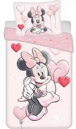 Jerry Fabrics Pościel dla dzieci 140x200 Myszka Mini różowa Minnie Mouse