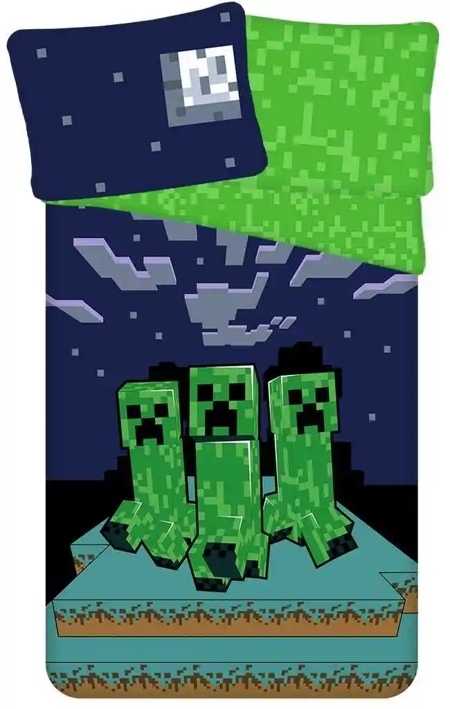 Jerry Fabrics Pościel dziecięca Minecraft Sssleep Tight 140x200cm 70x90cm