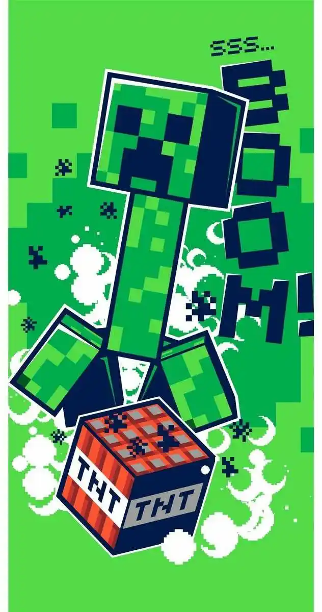 Jerry Fabrics Ręcznik kąpielowy Minecraft Boom 70x140cm