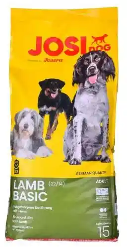 Josera JosiDog Lamb Basic karma dla psów ze smaczną jagnięciną, sucha karma premium dla dorosłych psów, Powered by , 1 sztuka