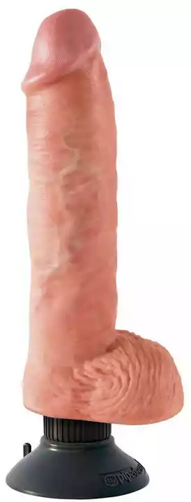 King Cock Elastyczny wibrator jąder 10 (25 cm) - naturalny