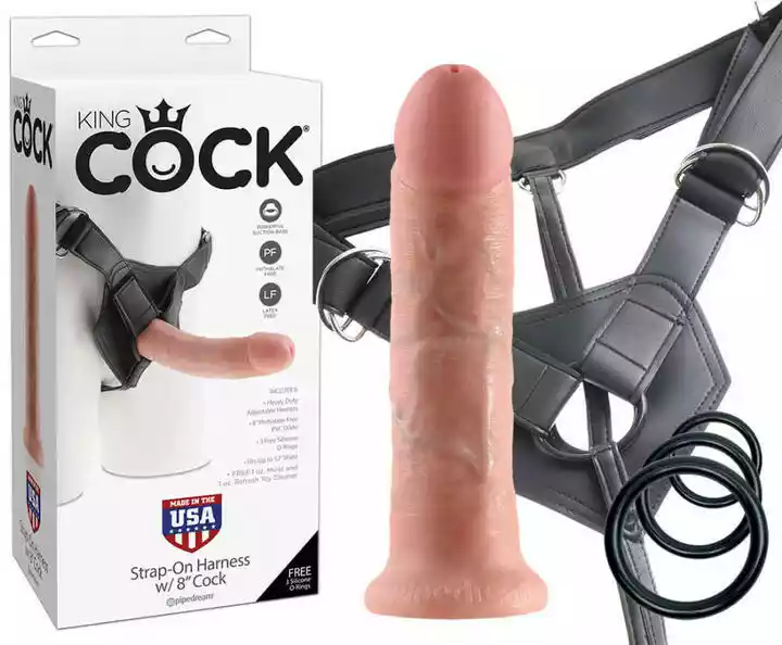 King Cock Strap-on 8 - dildo z paskiem - naturalne