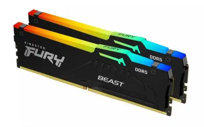 Kingston Fury Beast DDR5 RGB 16GB 2 x 8GB 5600 CL40 Czarny Pamięć RAM KF556C40BBAK2-16