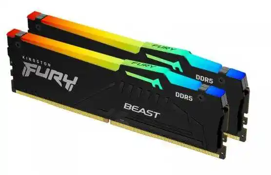 Kingston FURY Beast DDR5 RGB 32 GB 2x16 GB 5600 MT/s DDR5 CL36 DIMM Zestaw 2 pamięci do gier stacjonarnych - KF556C36BBEAK2-32