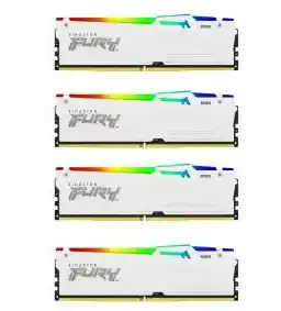 Kingston Fury Beast RGB DDR5 128GB 4 x 32GB 5200 CL40 Biały Pamięć RAM KF552C40BWAK4-128