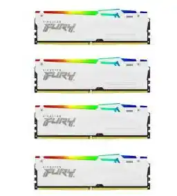 Kingston Fury Beast RGB DDR5 128GB 4 x 32GB 5600 CL40 Biały Pamięć RAM KF556C40BWAK4-128