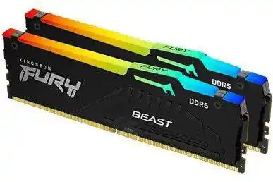 Kingston Fury Beast RGB DDR5 32GB 2 x 16GB 6400 CL32 Czarny Pamięć RAM KF564C32BBEAK2-32