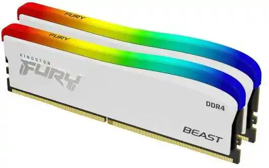 Kingston Fury Beast RGB Special Edition 16GB 2 x 8GB 3200 CL16 Biały Pamięć RAM KF432C16BWAK2/16