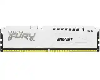 Kingston FURY Beast White 16GB 6400MT/s DDR5 CL32 DIMM Desktop Gaming Memory Pojedynczy moduł - KF564C32BW-16