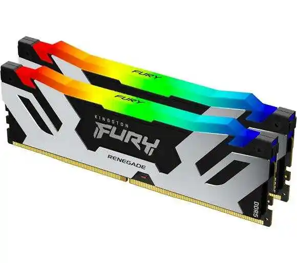 Kingston Fury Renegade RGB DDR5 32GB 2 x 16GB 6400 CL32 Szary Pamięć RAM KF564C32RSAK2-32