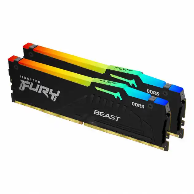 Kingston Pamięć FURY Beast Black RGB 64GB 2x32GB DDR5 6000 CL36 EXPO KF560C36BBEAK2-64