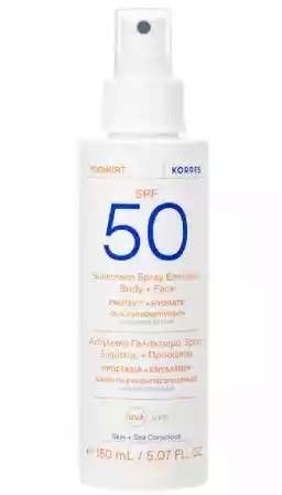 KORRES YOGHURT Emulsja ochronna do ciała i twarzy w sprayu SPF50, 150ml