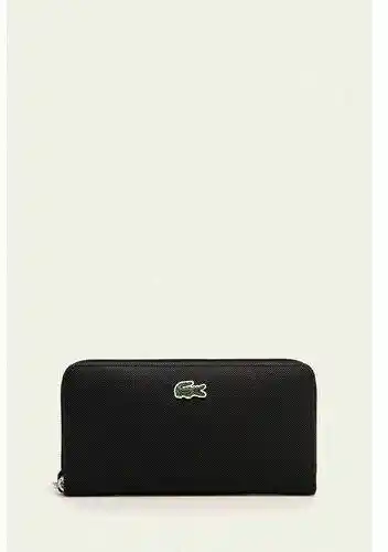 Lacoste Duży Portfel Damski L Zip Wallet NF2900PO Czarny