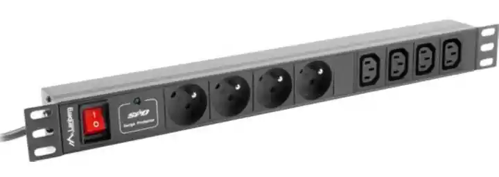 Lanberg Listwa zasilająca Rack PDU 1U 16A 4X 230V PL 4X IEC C13 2m czarna