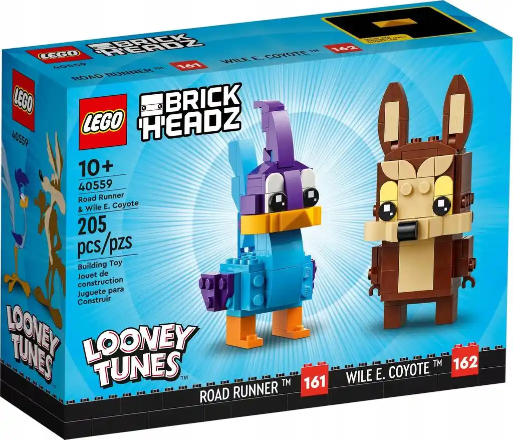 Lego BrickHeadz 40559 — Struś Pędziwiatr i Wiluś E. Kojot