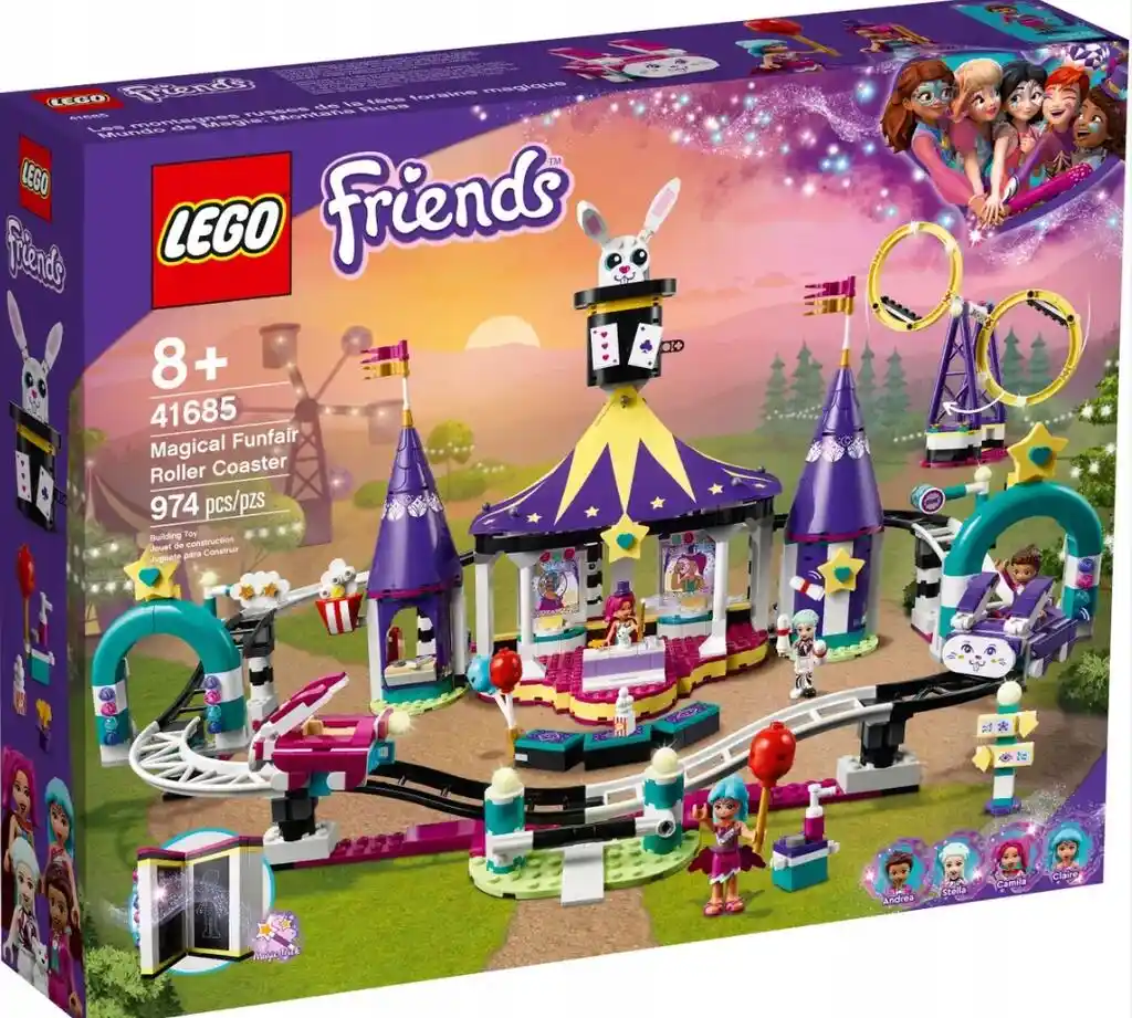 Lego Friends 41685, Magiczne wesołe miasteczko z kolejką górską