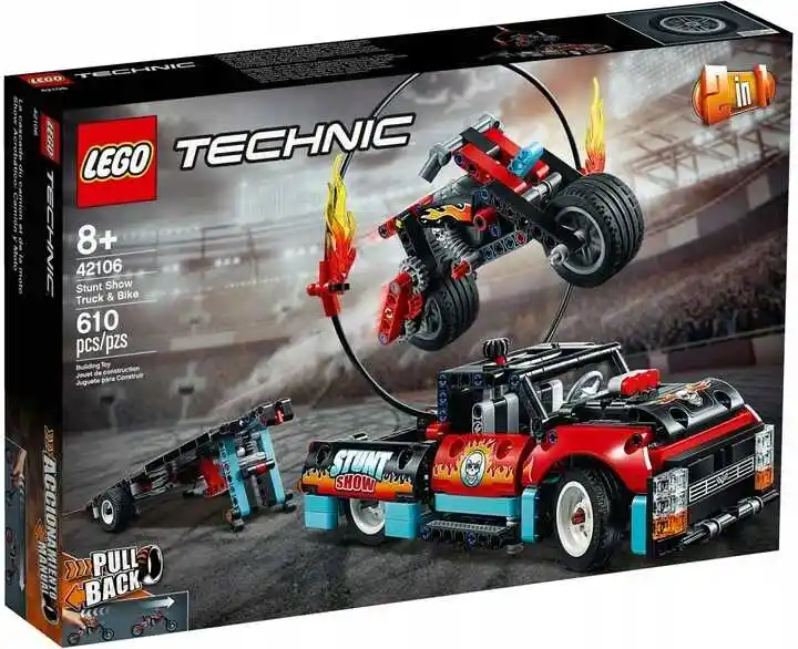 Lego Technic 42106 — Furgonetka i motocykl kaskaderski