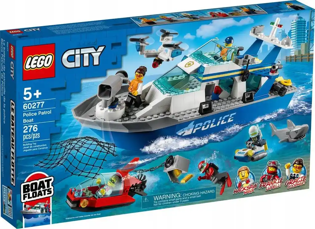 Lego City 60277 — Policyjna łódź patrolowa