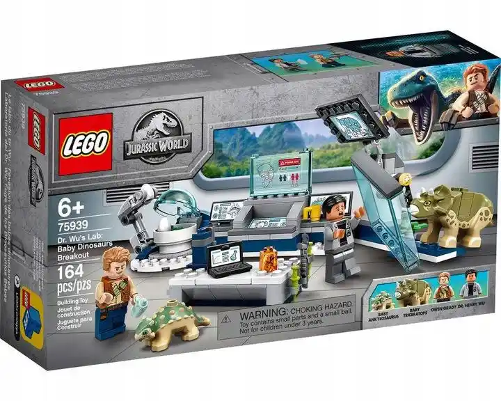 Lego Jurassic World 75939, Laboratorium doktora Wu: ucieczka młodych dinozaurów