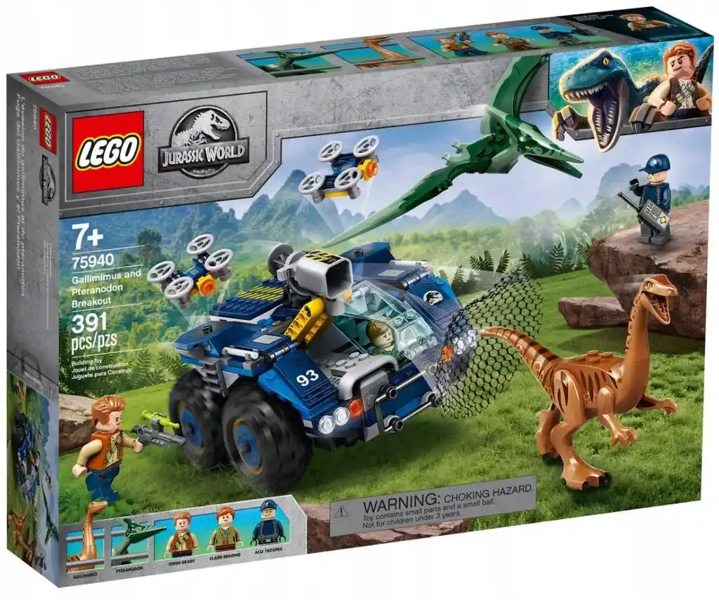 Lego Jurassic World 75940, Gallimim i pteranodon: ucieczka