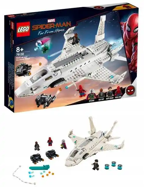 Lego Super Heroes 76130, Odrzutowiec Starka i atak dronów