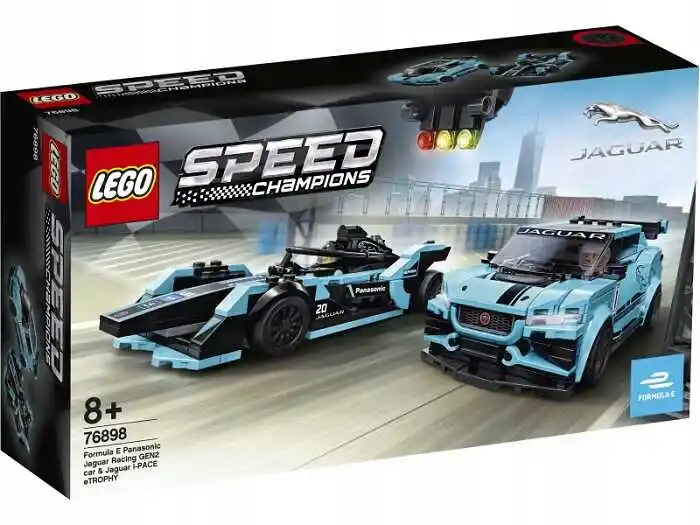 Lego Speed Champions 76898, Jaguar Racing GEN2 car i Jaguar I-PACE eTROPHY