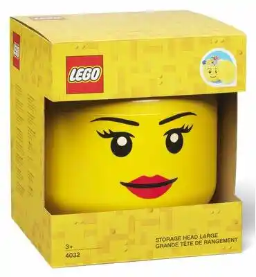 LEGO Pojemnik na duża głowa Dziewczynka Żółty 40321725