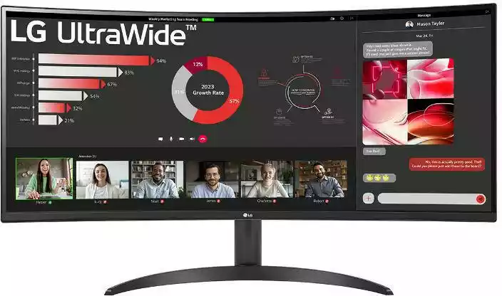 LG 34WR50QC-B 34 cale UWQHD VA 100Hz 5ms Zakrzywiony monitor LED