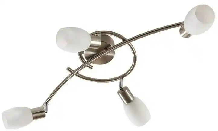 Lindby Arda 4 Lampa Sufitowa L65 Stainless Steel/Opal 9621268