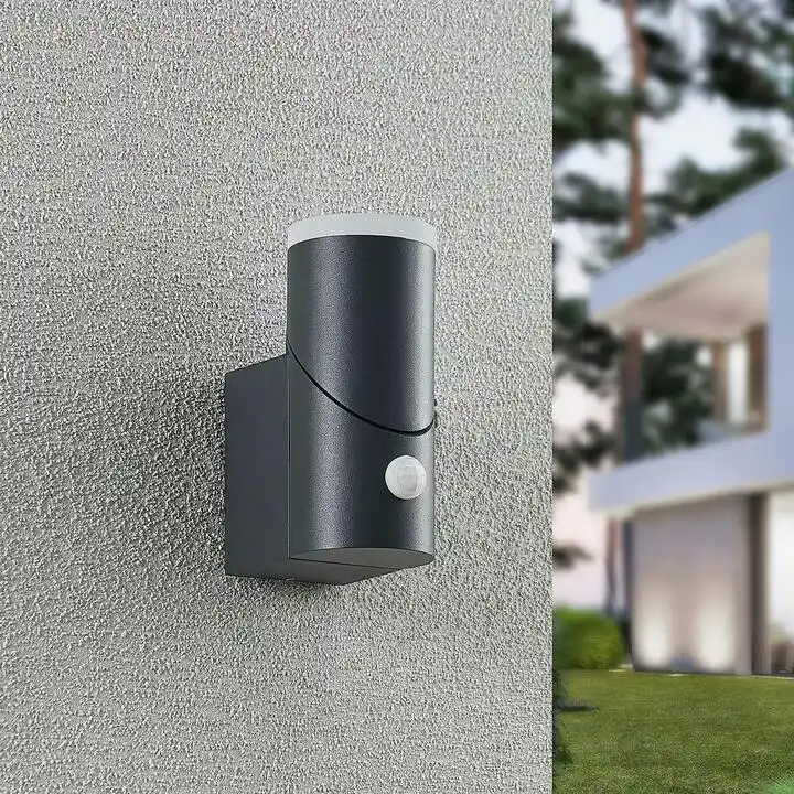 Lindby Aspyn Ścienna Lampa Ogrodowa w/Sensor Dark Grey 9932067