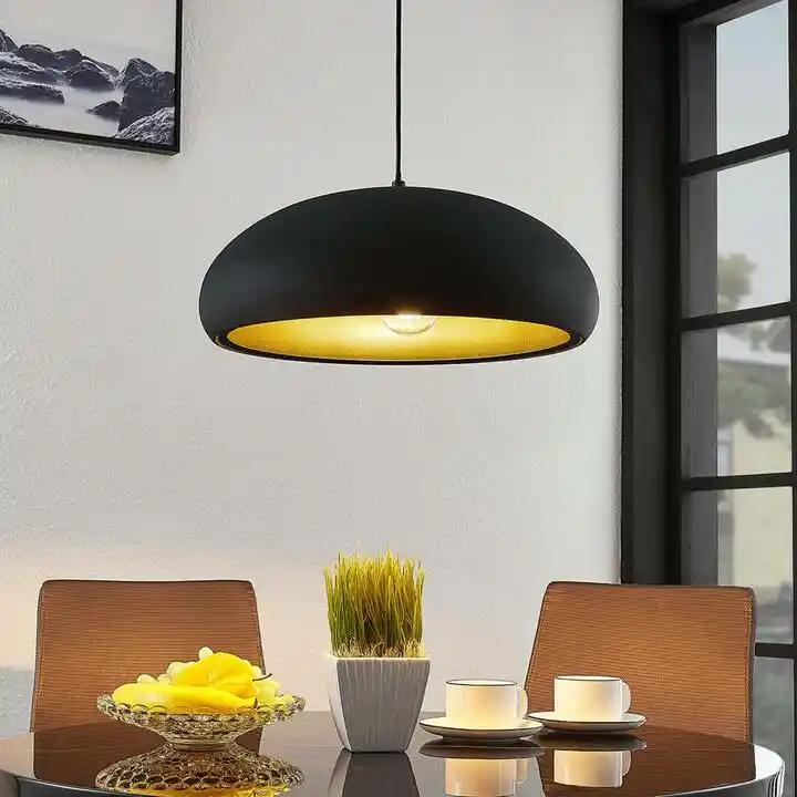 Lindby Gerwina Lampa Wisząca Black/Gold 9624476