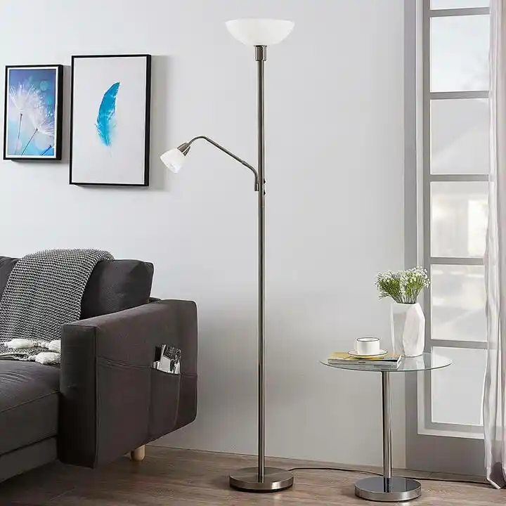 Lindby Jost Lampa Podłogowa Nickel 9621314