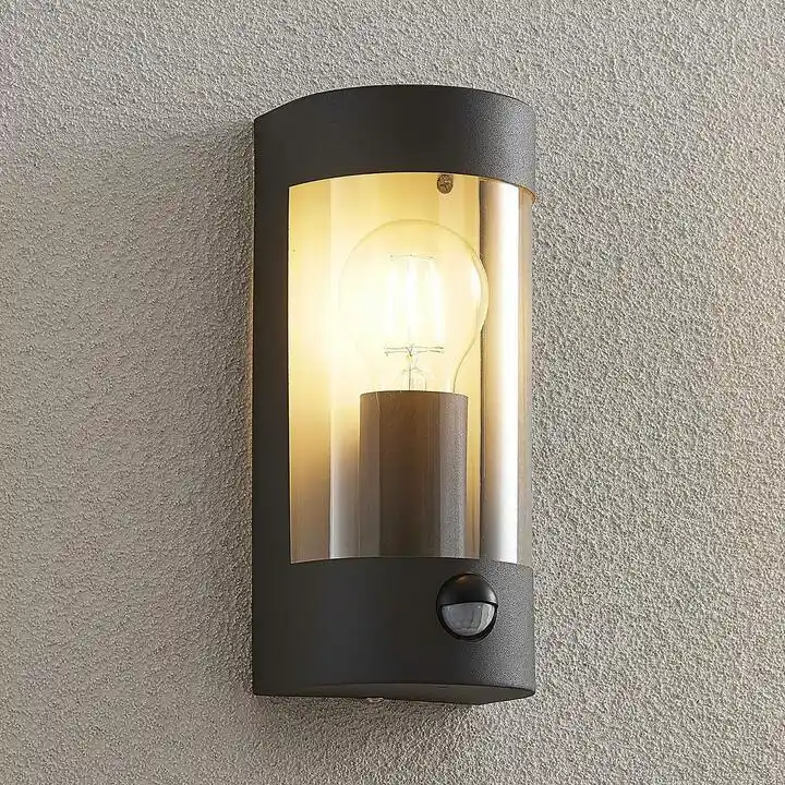 Lindby Junias Ścienna Lampa Ogrodowa w/Sensor Dark grey 9977058