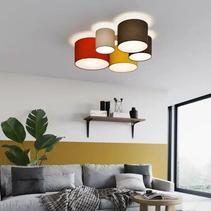 Lindby Laurenz 5 Lampa Sufitowa Red/Yellow 9626911