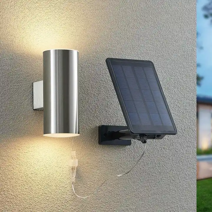 Lindby Maurun Lampa Solarna Ścienna Silver 9929008