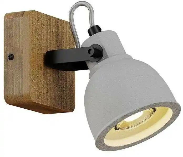 Lindby Mirka Lampa Ścienna Grey/Dark Wood 9624598