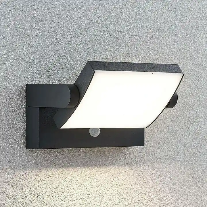 Lindby Sherin Zewnętrzna Lampa Ścienna w/Sensor Dark Grey 9932021